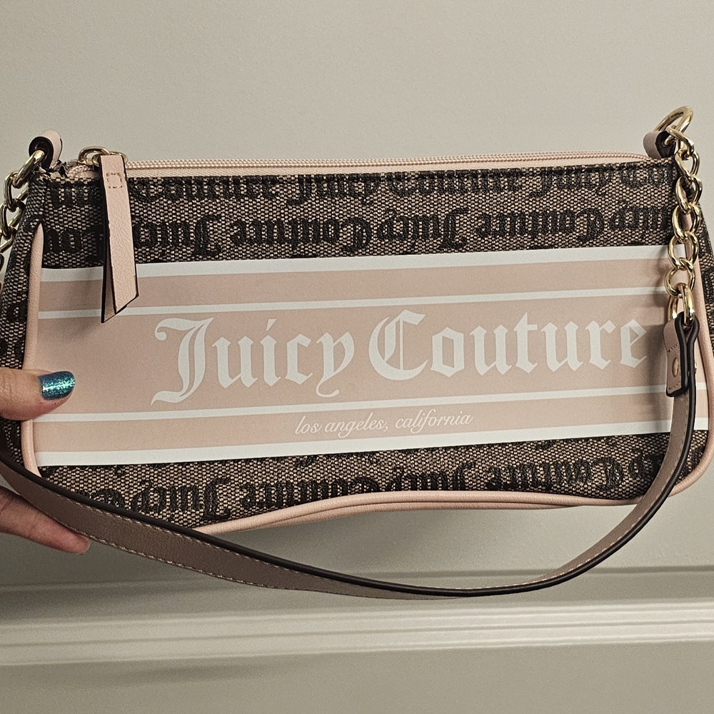 Juicy Couture Pink and Brown Women's Shoulder Bag